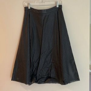 Club Monaco Sz 6 A line black leather like skirt